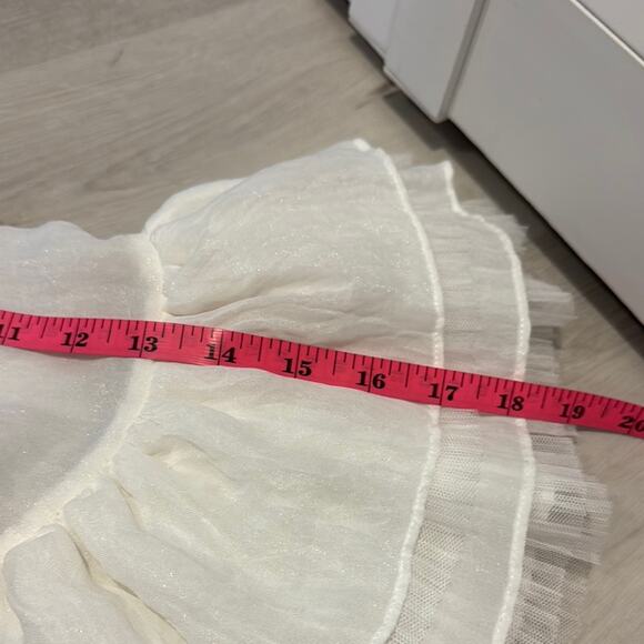 Reset by Jane NWOT Elegant White Bell Sleeve Blouse with Notched Collar - Picture 12 of 12